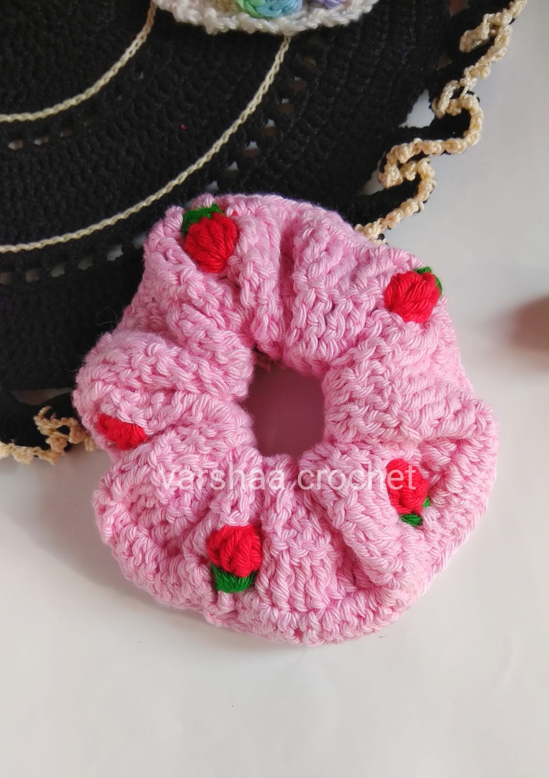 Scrunchie 1 PINK BERRIES SCRUNCHIE - Image 1