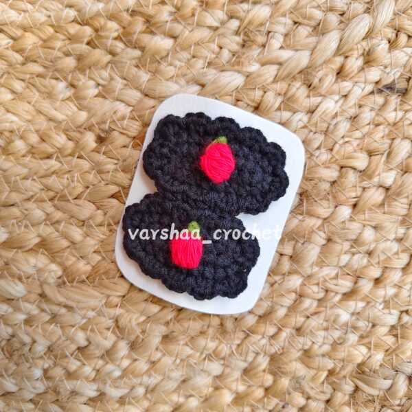 Cherry Blossom Crochet Hairclips(snap clips)