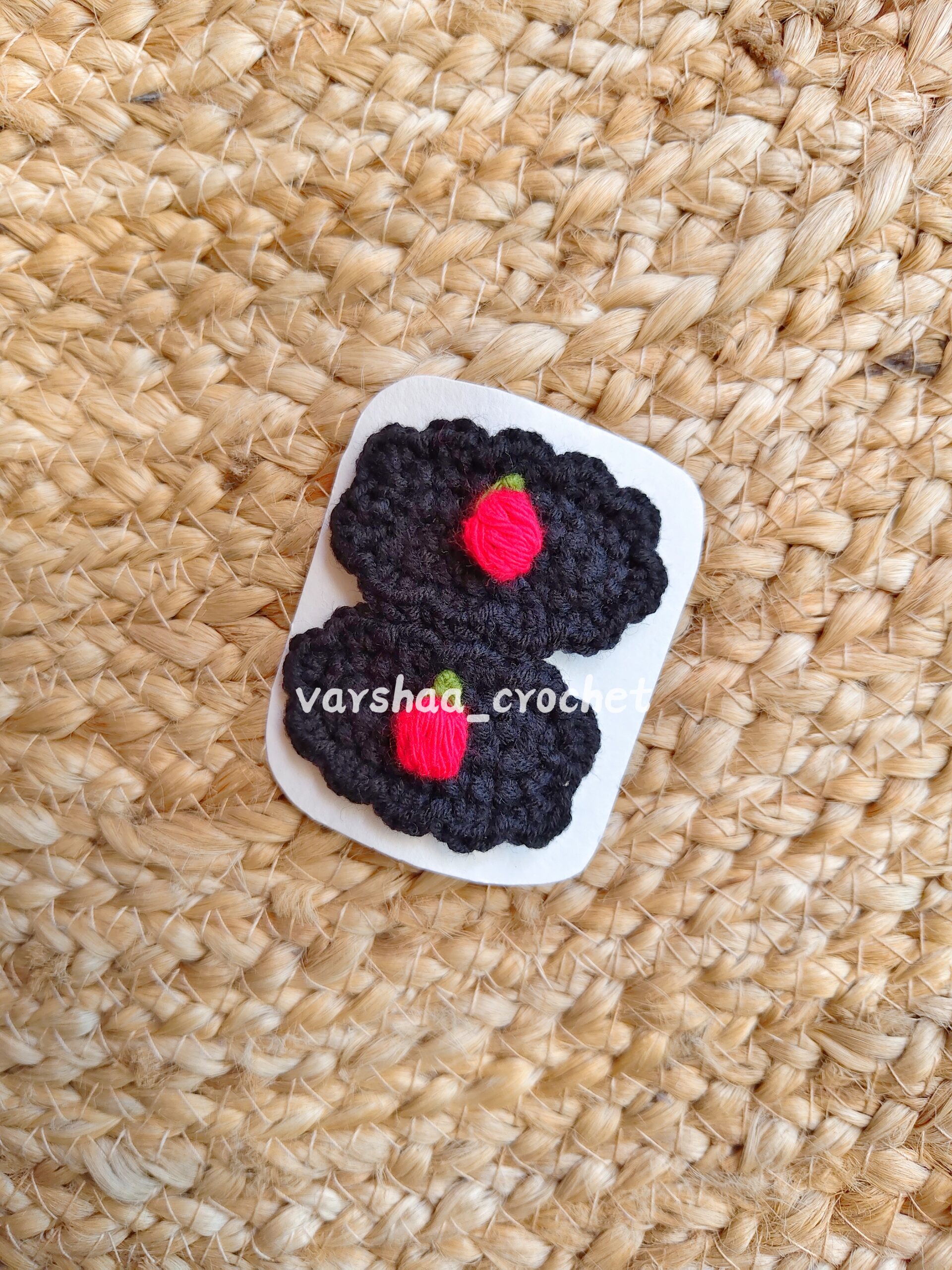 IMG_20260603_131106 Cherry Blossom Crochet Hairclips(snap clips) - Image 1