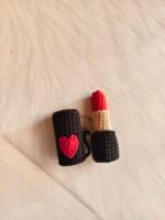 Crochet Lipstick keychain - Image 3